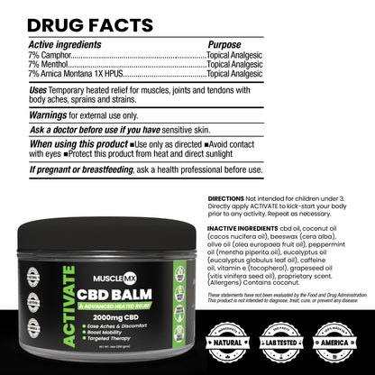 Activate CBD Balm 2000 MG