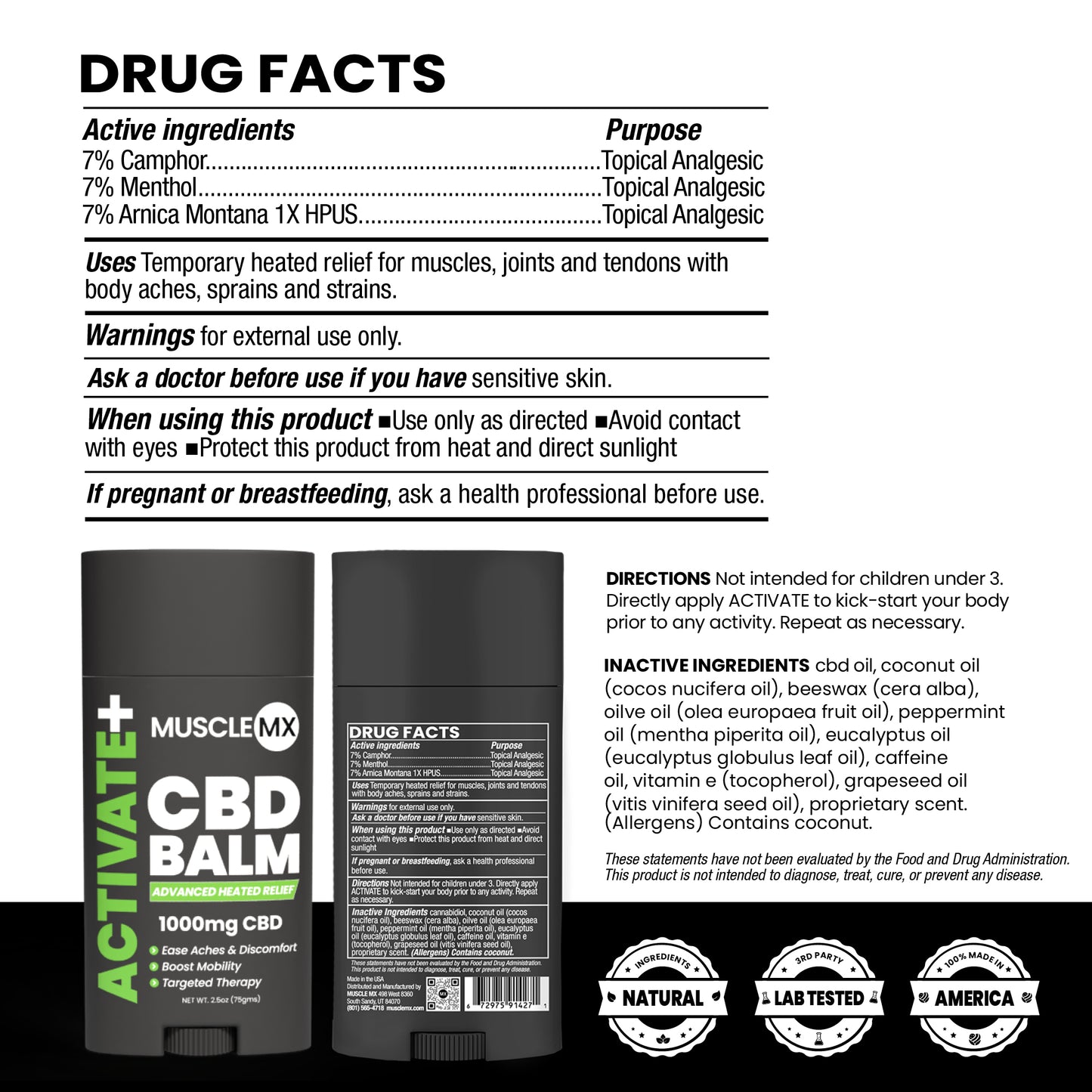 Activate CBD Balm 1000 MG