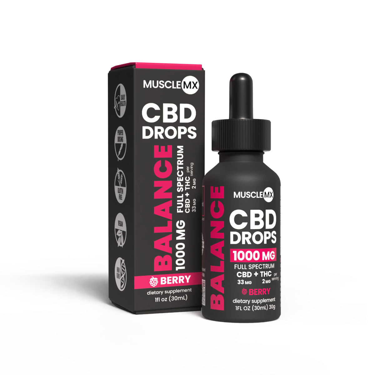 Balance CBD Drops - 1000MG - Berry