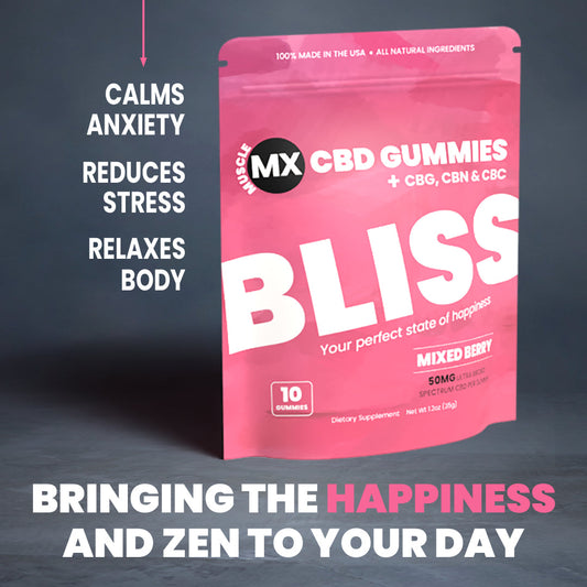 Bliss CBD Gummies 50MG - 10 Count Pouch