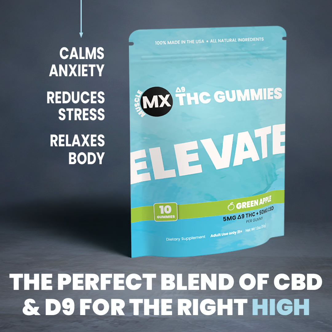Elevate Delta 9 THC Gummies - 5MG - Green Apple
