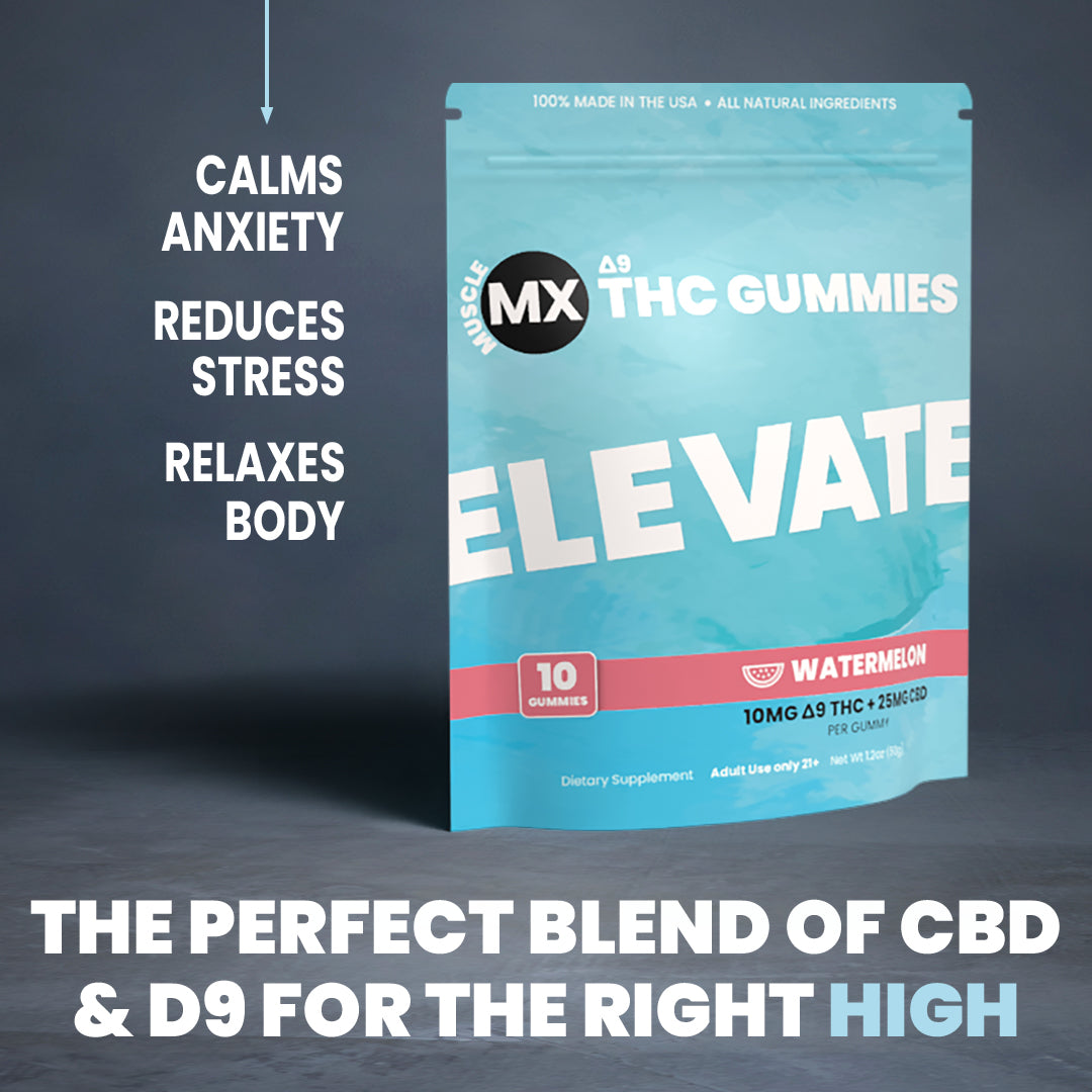 Elevate Delta 9 THC Gummies - 10MG - Watermelon
