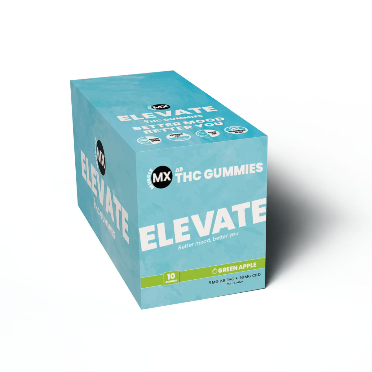 Elevate Delta 9 THC Gummies - 5MG - Green Apple