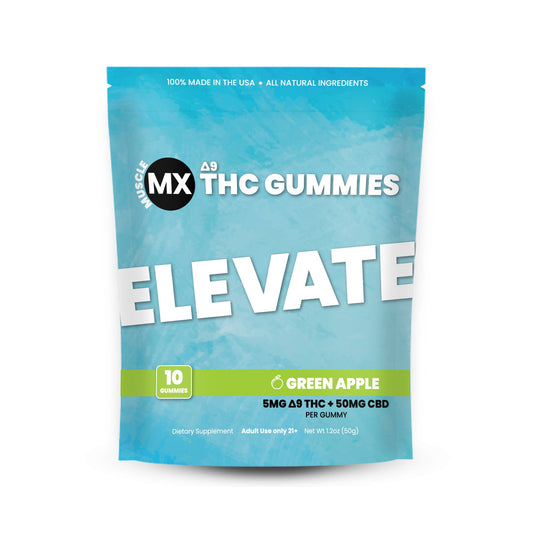 Elevate Delta 9 THC Gummies - 5MG - Green Apple