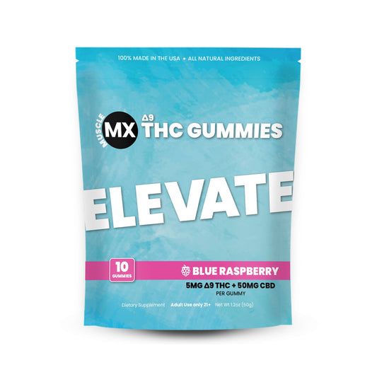 Elevate Delta 9 THC Gummies - 5MG - Blue Raspberry