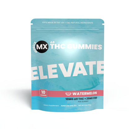 Elevate Delta 9 THC Gummies - 10MG - Watermelon