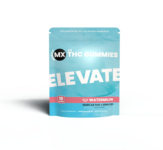 Elevate Delta 9 THC Gummies - 10MG - Watermelon