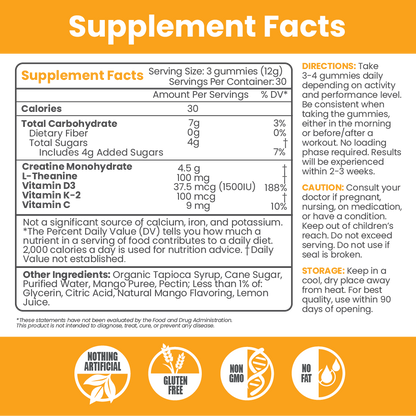 MX Wellness Creatine Gummies - Mango