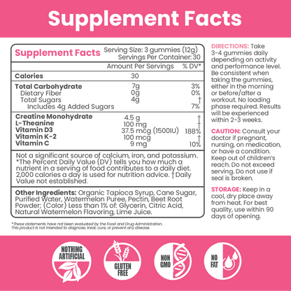MX Wellness Creatine Gummies - Watermelon