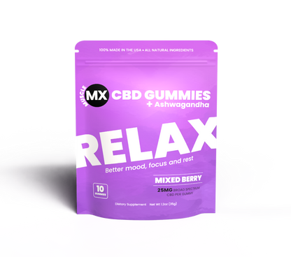 Relax CBD Gummies 25 MG - 10 Count Pouch
